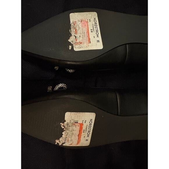 Abound Gorgi Flats Nordstrom Black Pointed Toe 8 Dark Fairy Whimsy Goth - Picture 6 of 7